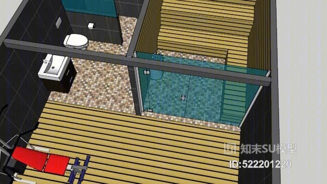 浴室健身桑拿浴室SU模型下载【ID:522201220】