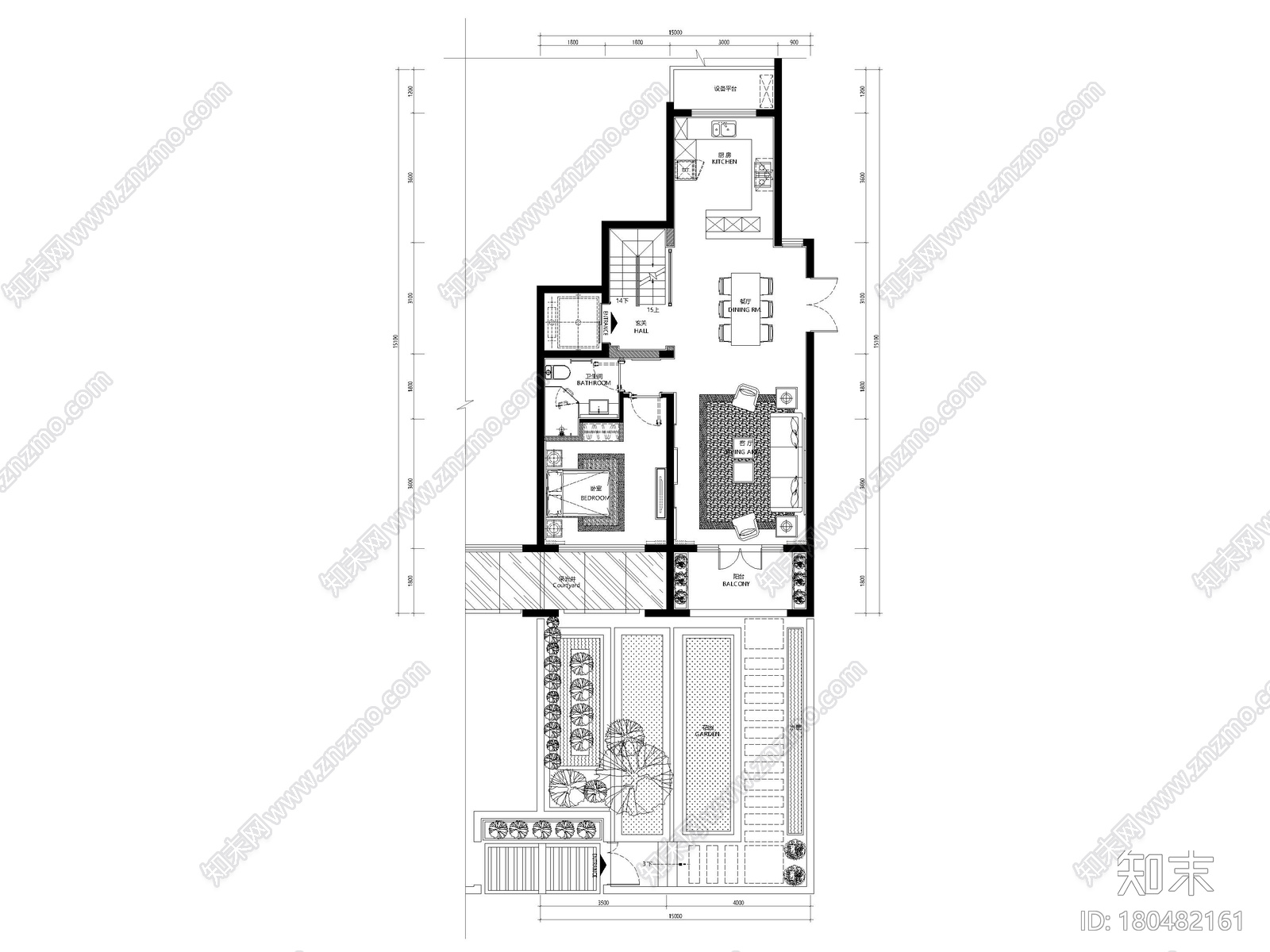 [苏州]鲁能286㎡三层叠墅样板间​装修图纸施工图下载【ID:180482161】