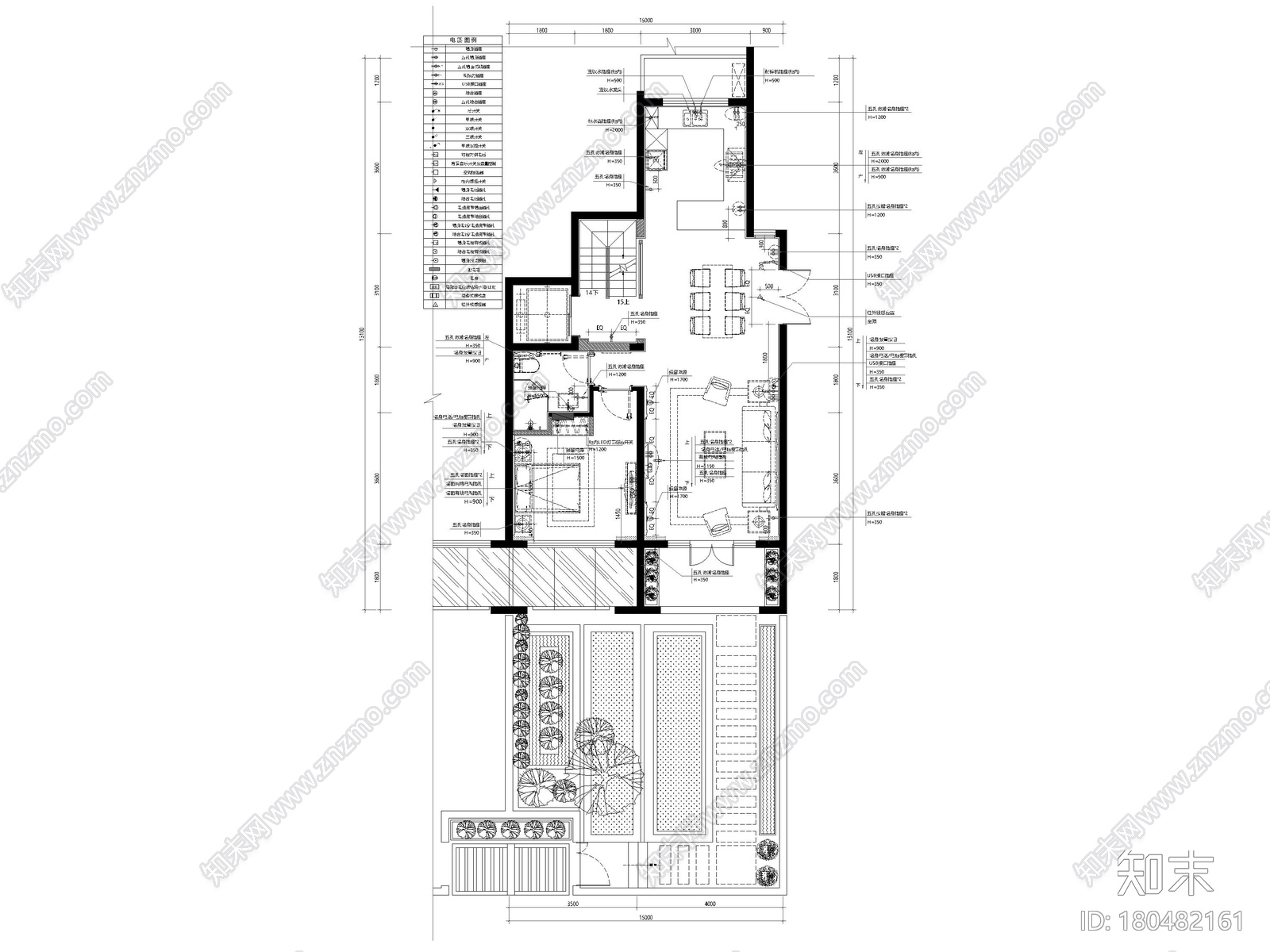 [苏州]鲁能286㎡三层叠墅样板间​装修图纸施工图下载【ID:180482161】