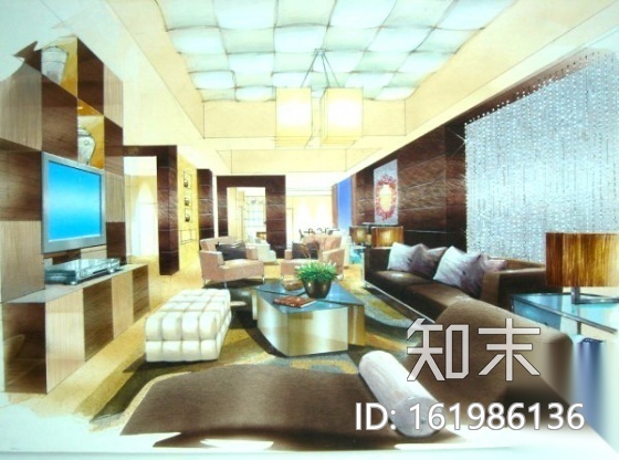 五星假日酒店总统套房施工图（含效果）cad施工图下载【ID:161986136】