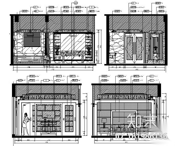 五星假日酒店总统套房施工图（含效果）cad施工图下载【ID:161986136】