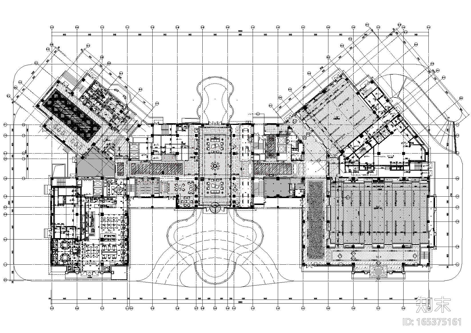 [南昌]玫瑰城艾溪湖酒店室内装修工程施工图cad施工图下载【ID:165375161】