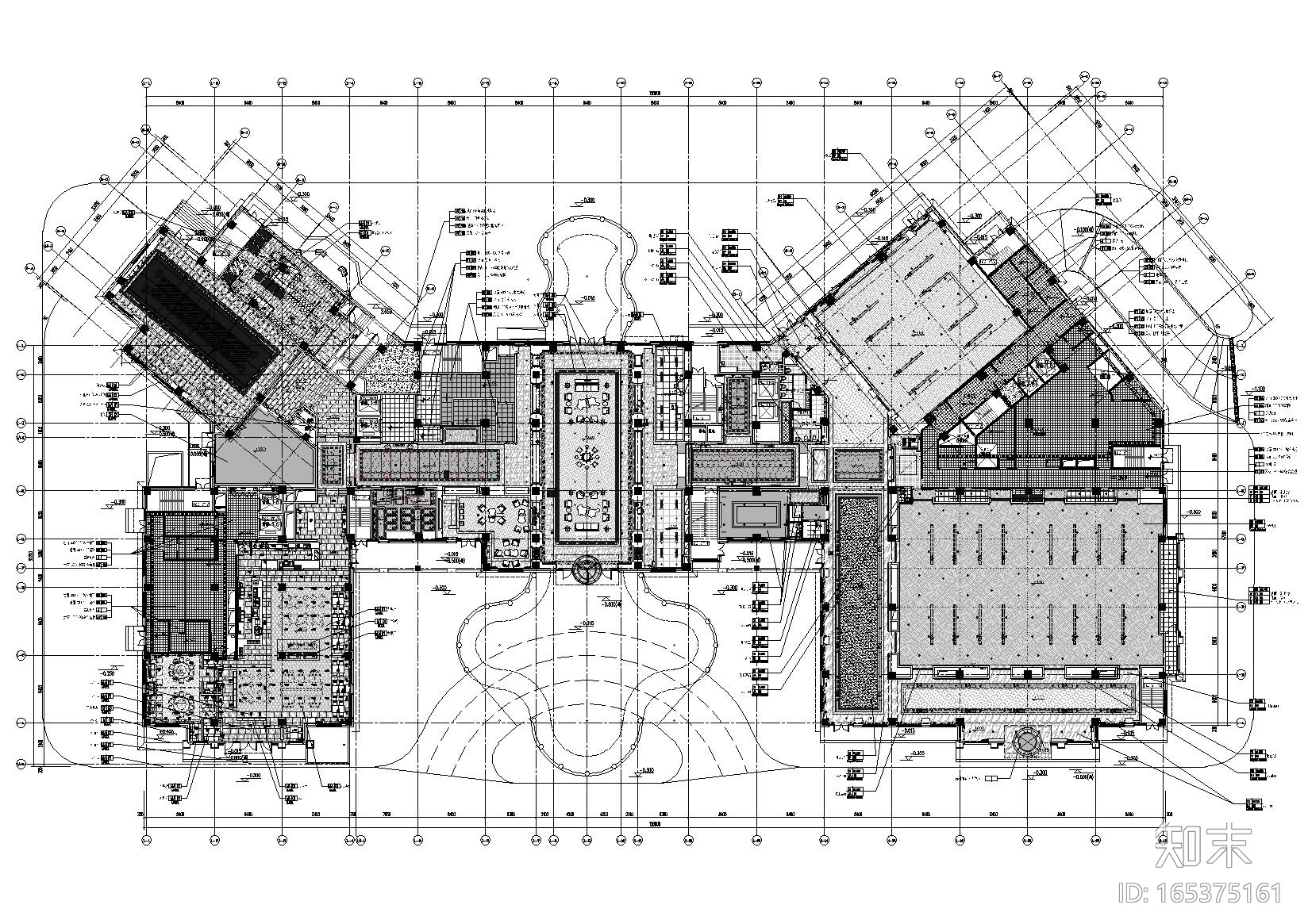 [南昌]玫瑰城艾溪湖酒店室内装修工程施工图cad施工图下载【ID:165375161】