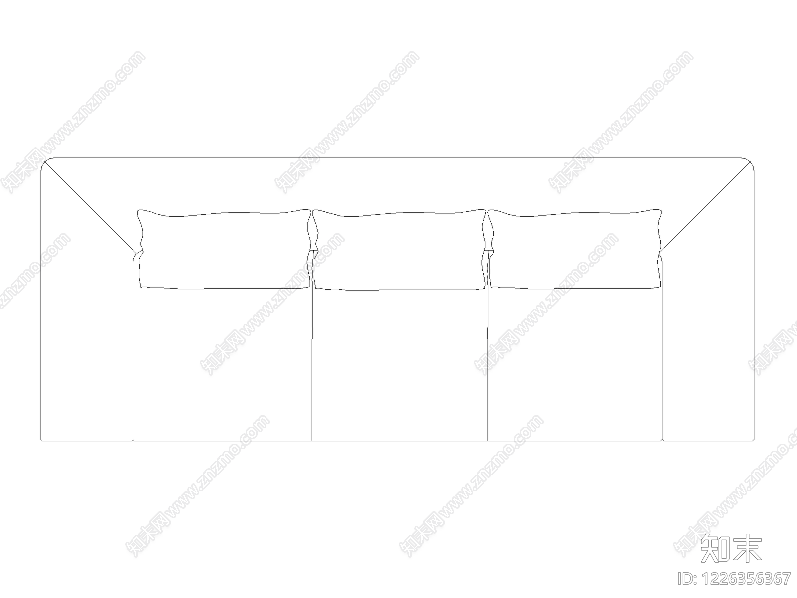 沙发cad施工图下载【ID:1226356367】