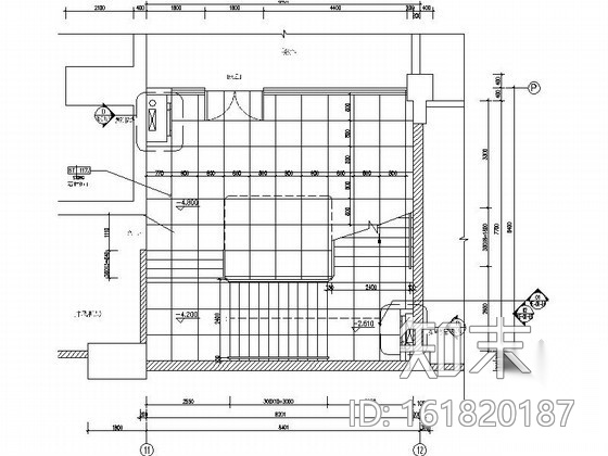 [东莞]办公大厦LT6楼梯间室内装修图cad施工图下载【ID:161820187】