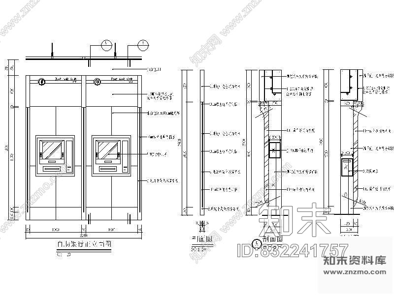 图块/节点自助银行详图cad施工图下载【ID:832241757】