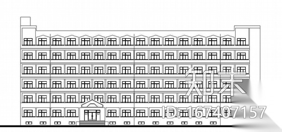 西安市某中学A区学生公寓建筑设计方案图cad施工图下载【ID:167407157】