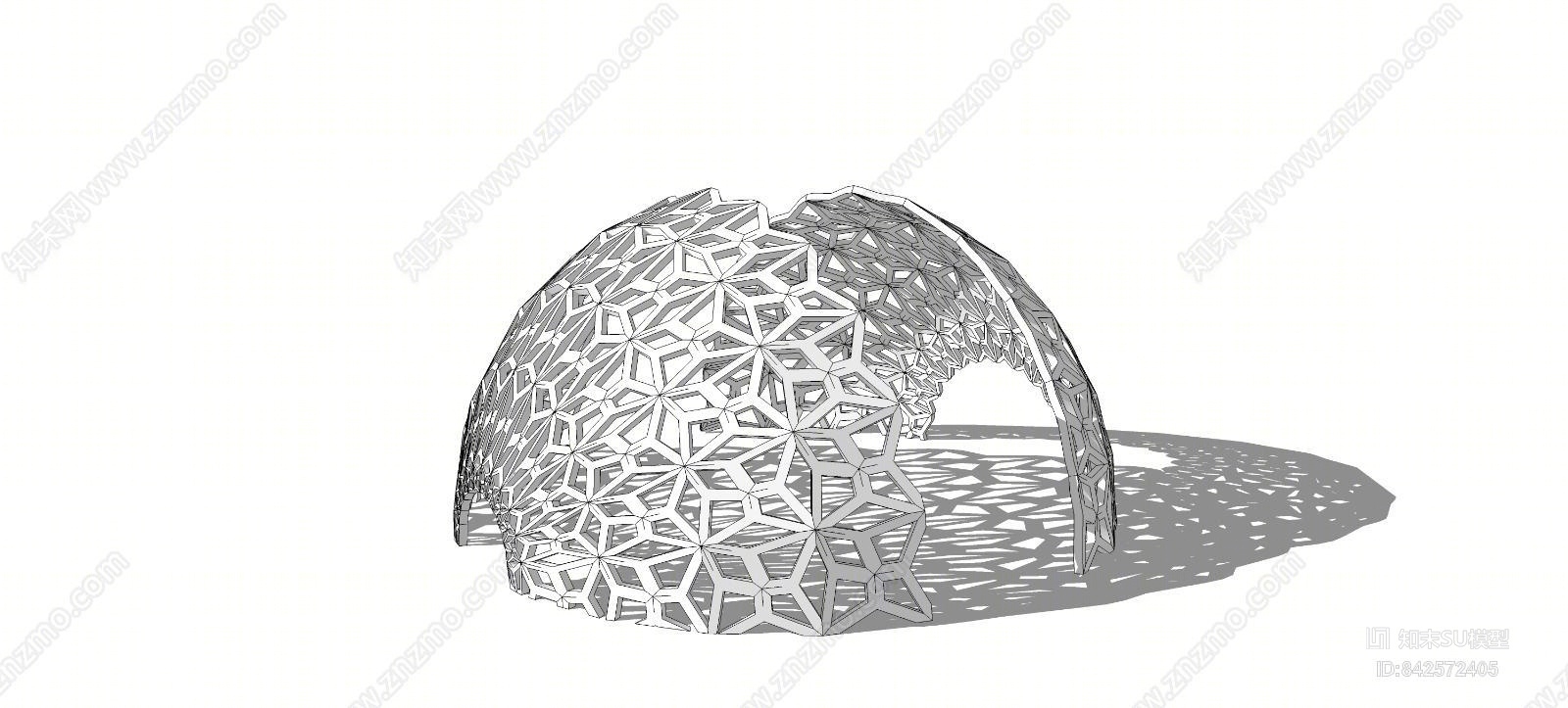 艺术风格建筑SU模型下载【ID:842572405】