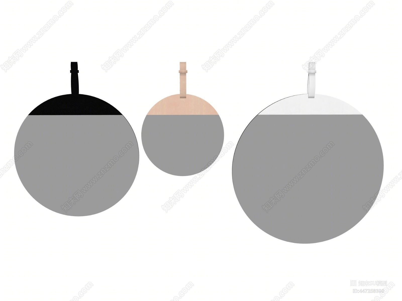 现代卫生间悬挂镜SU模型下载【ID:447258390】