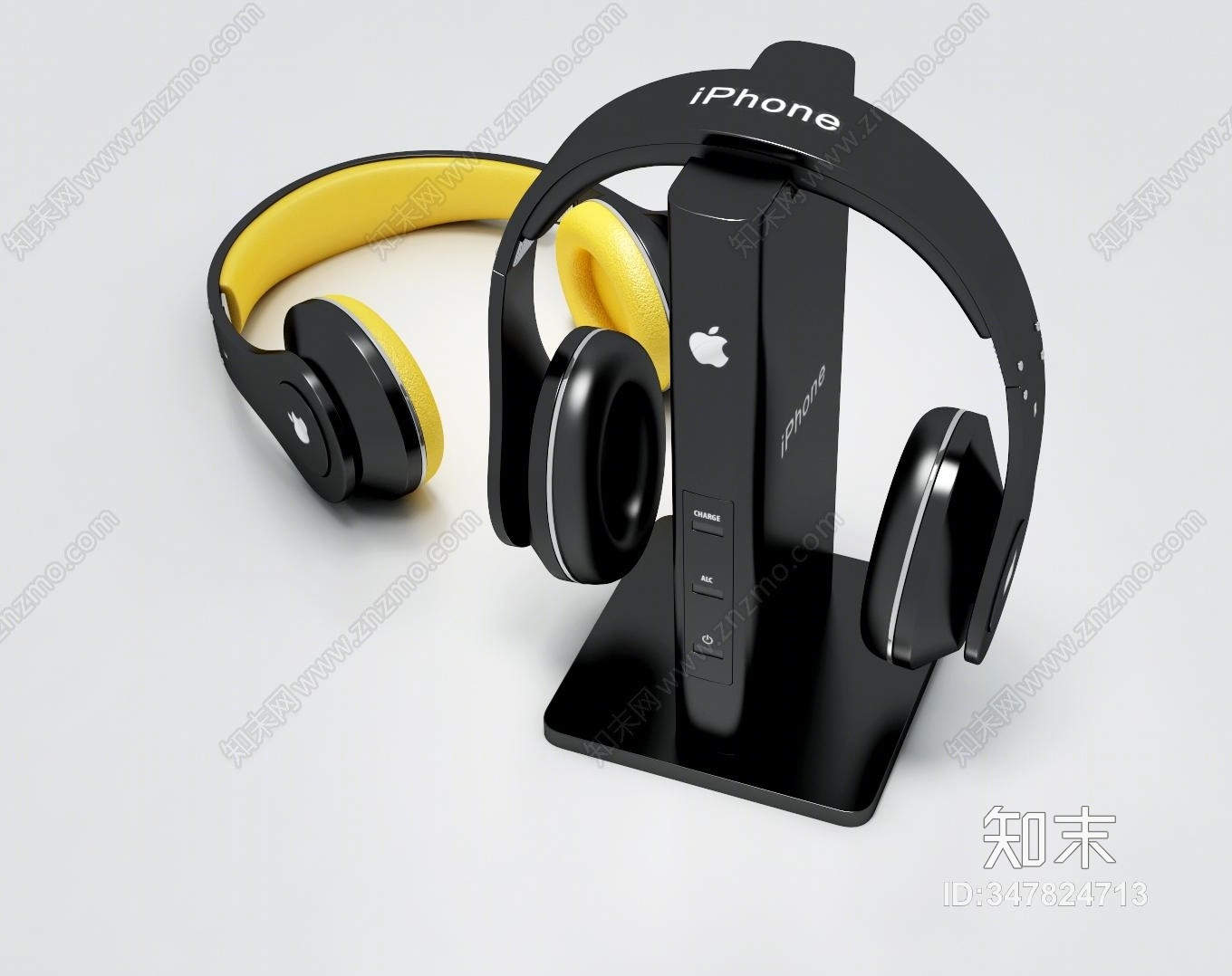 现代头戴式耳机设计3D模型下载【ID:347824713】