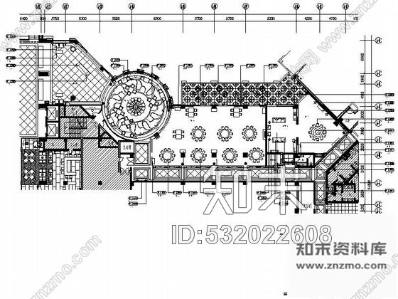 施工图深圳豪华酒店餐厅室内装修CAD竣工图含实景施工图下载【ID:532022608】