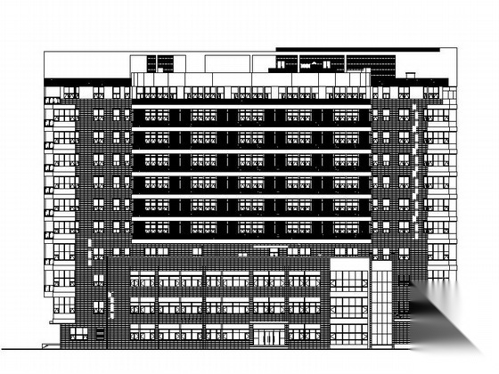 [山东]某十一层医院门诊住院楼建筑施工图施工图下载【ID:165737166】