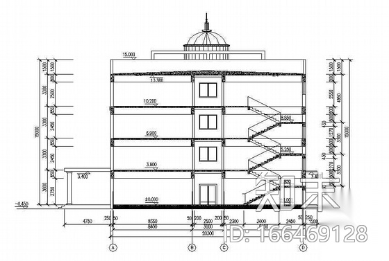 [毕业设计]保定市某建筑设计院办公楼建筑设计方案(含开...cad施工图下载【ID:166469128】