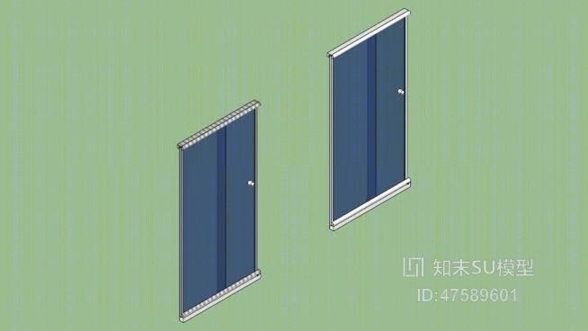 推拉窗SU模型下载【ID:519295975】