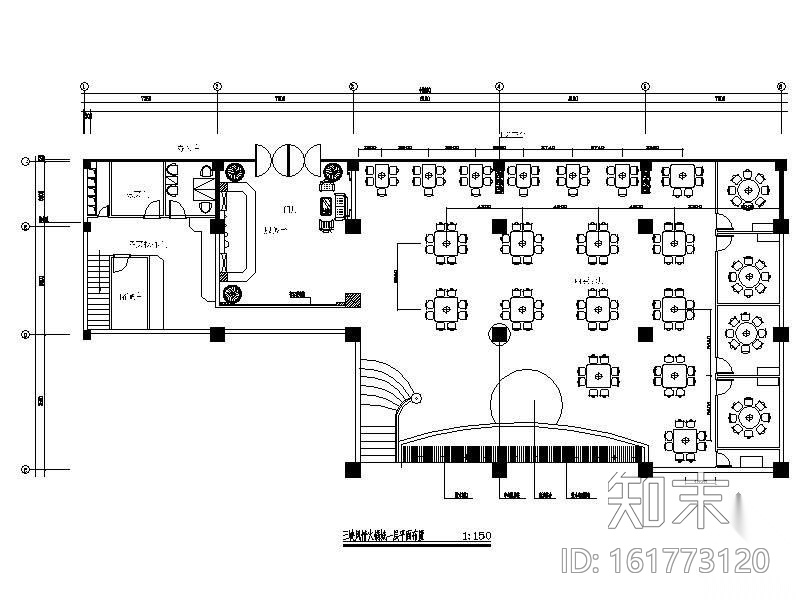 三峡风情火锅厅装饰设计图施工图下载【ID:161773120】