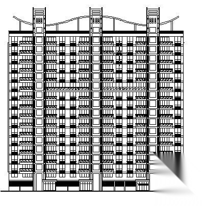 名城小区某十六层建筑施工图cad施工图下载【ID:167238136】