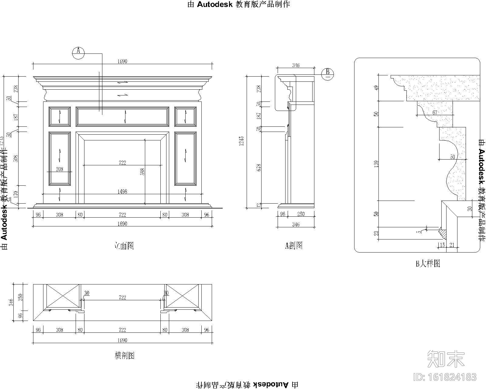 木作家具欧式构件CAD图块（门类、垭口、窗套、线条、装...施工图下载【ID:161824183】