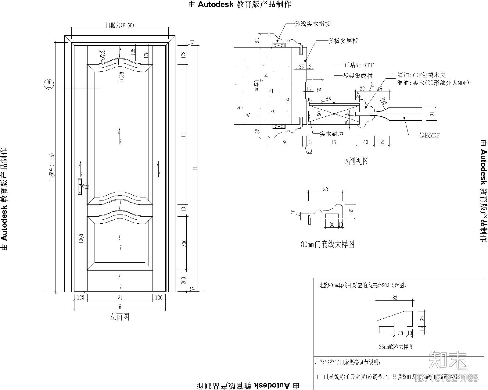 木作家具欧式构件CAD图块（门类、垭口、窗套、线条、装...施工图下载【ID:161824183】