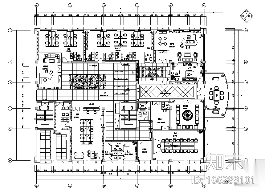 [浙江]可人集团办公大楼设计施工图（附效果图）cad施工图下载【ID:166289101】