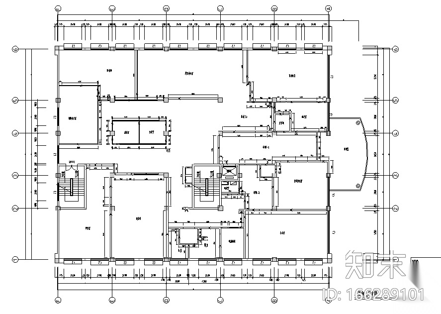 [浙江]可人集团办公大楼设计施工图（附效果图）cad施工图下载【ID:166289101】