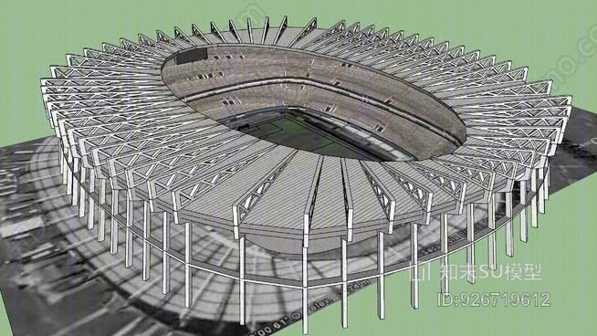 阿兹台克体育场SU模型下载【ID:926719612】