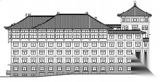 某七层古典风格医院建筑设计方案cad施工图下载【ID:165738139】