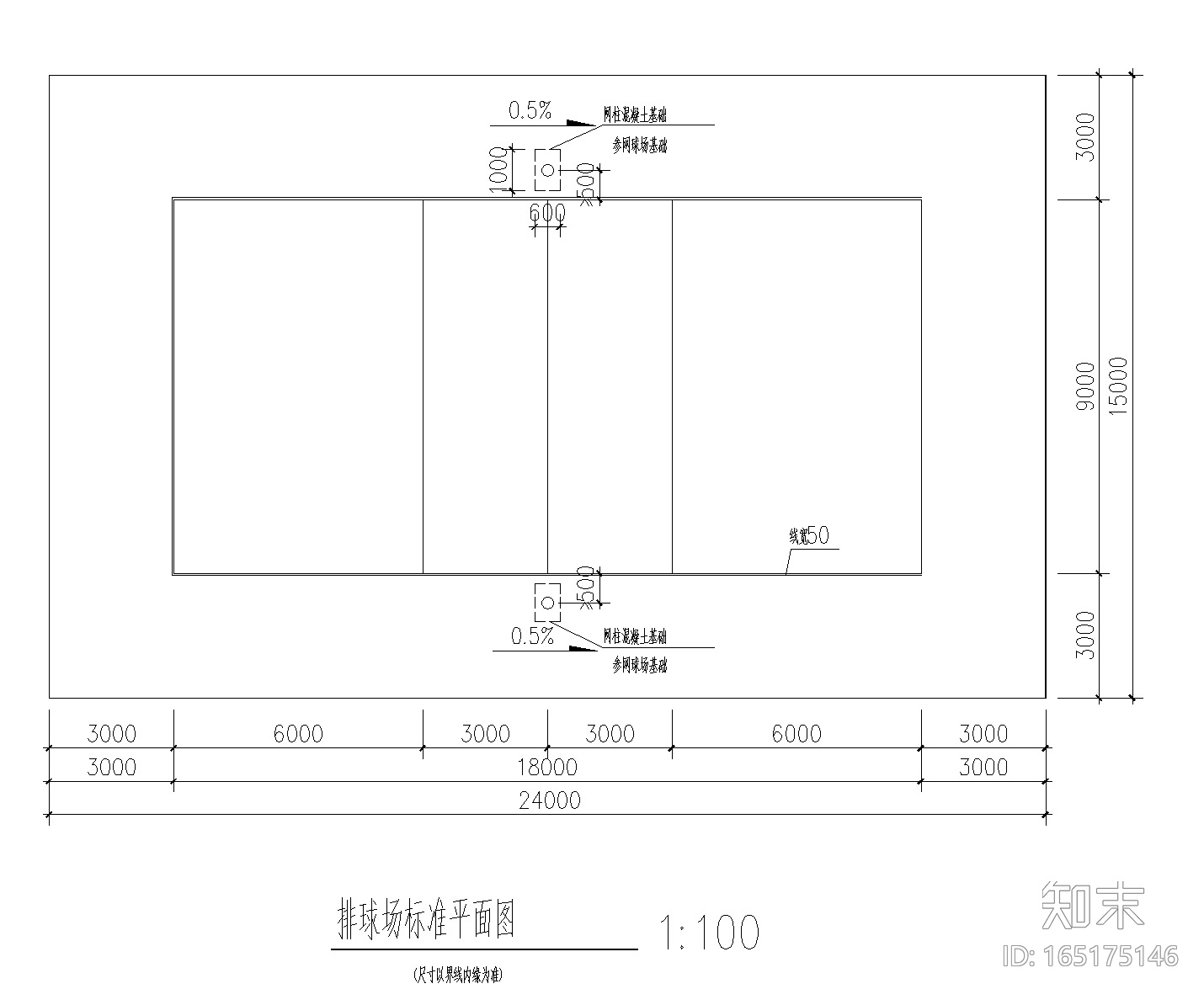 篮球场施工图下载【ID:165175146】