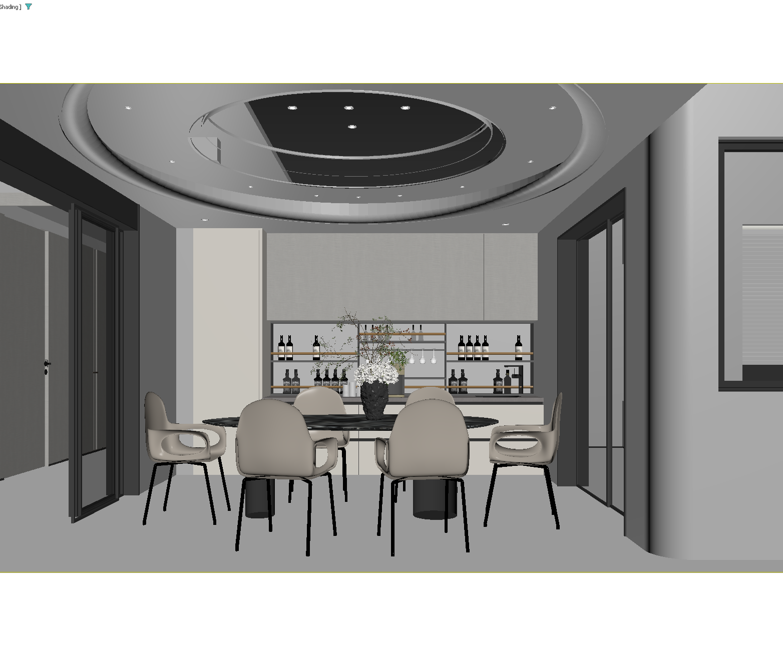 现代家居餐厅3D模型下载【ID:1215106671】