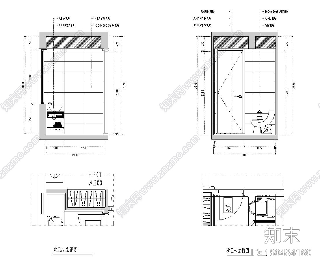 凯隆地产现代风格样板房室内施工图设计（CAD+实景图）施工图下载【ID:180484160】