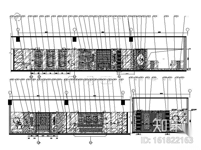 假日酒店KTV会所公共区域施工图cad施工图下载【ID:161822163】