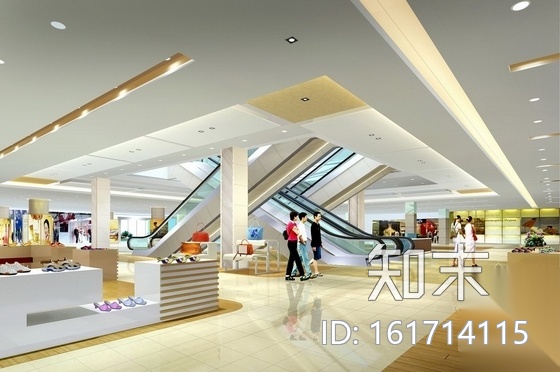 [南昌]中央商务区现代化新型城市多功能商场室内装修cad施工图下载【ID:161714115】