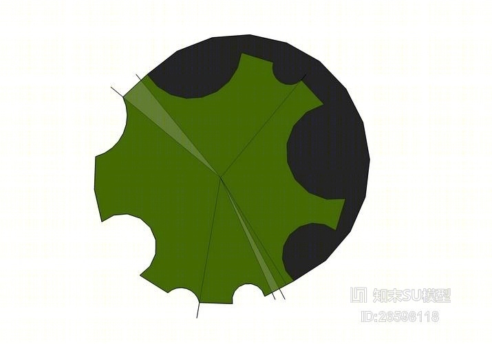 景观平面树SU模型下载【ID:26598118】