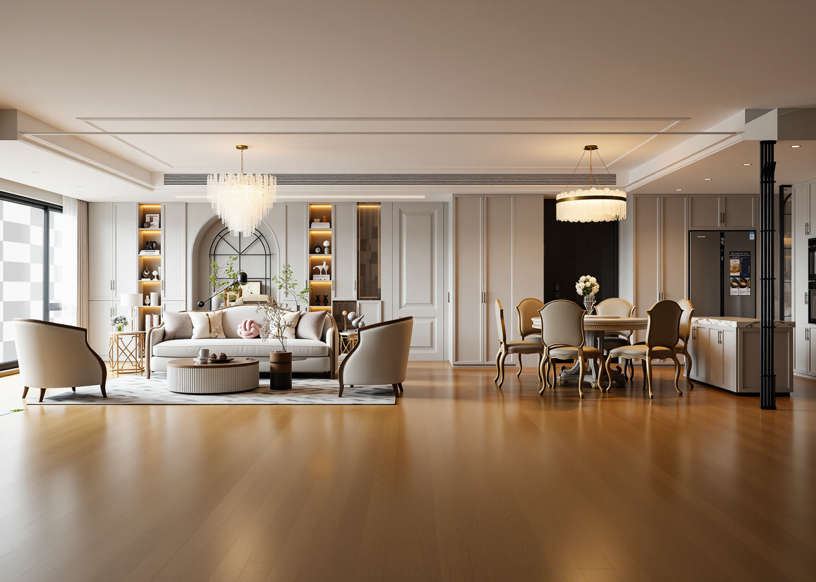 美式客餐厅3D模型下载【ID:1215162392】