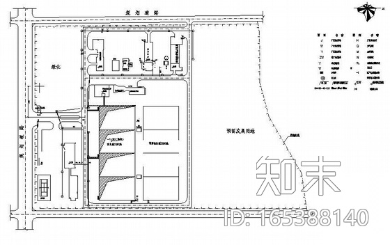 某污水厂绿化设计图纸cad施工图下载【ID:165388140】