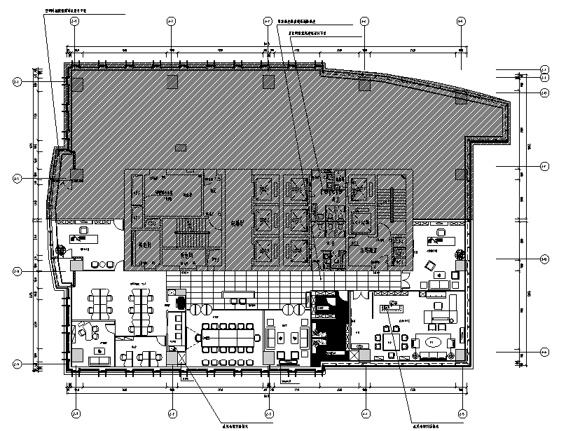 [福建]混搭风格恒基集团办公空间设计施工图（附效果图）cad施工图下载【ID:161779154】