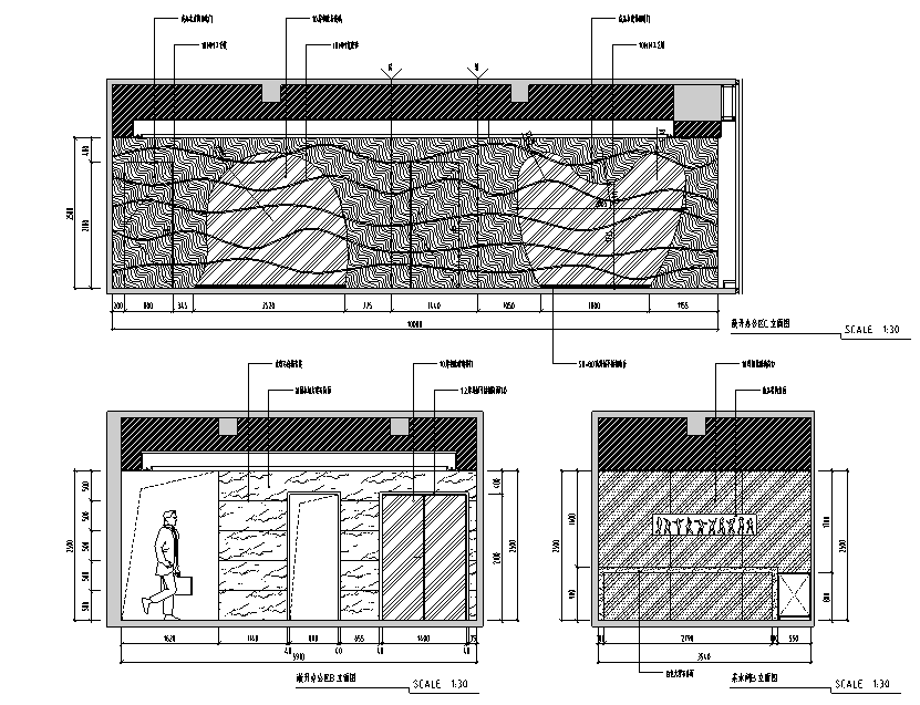 [福建]混搭风格恒基集团办公空间设计施工图（附效果图）cad施工图下载【ID:161779154】