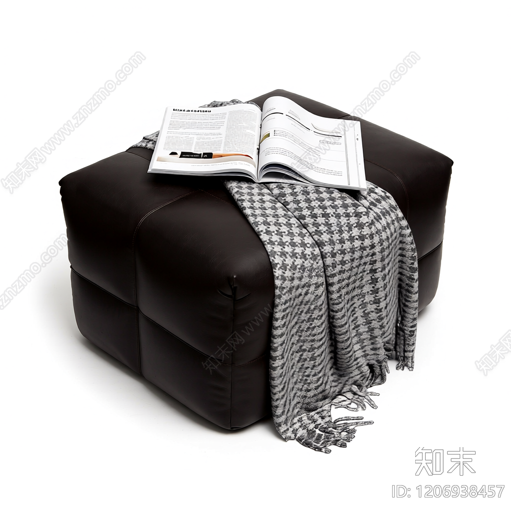 带毯子的脚凳3D模型下载【ID:1206938457】