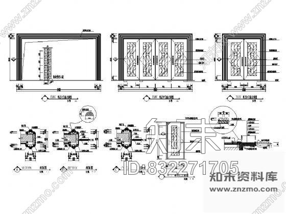 图块/节点豪华舞厅入口门套详图cad施工图下载【ID:832271705】