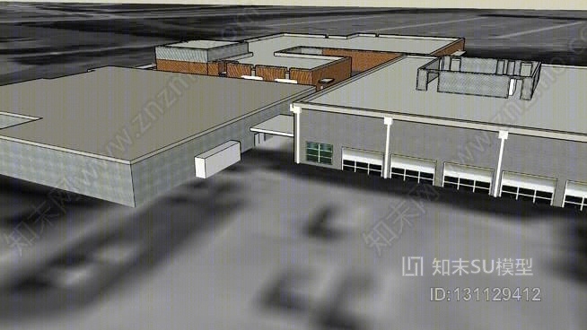 校园派出所与环境健康安全建设SU模型下载【ID:131129412】