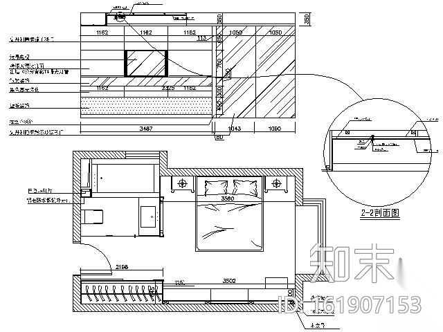 [武汉]100㎡水晶时尚三居施工图（含实景）cad施工图下载【ID:161907153】