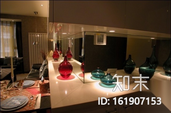 [武汉]100㎡水晶时尚三居施工图（含实景）cad施工图下载【ID:161907153】