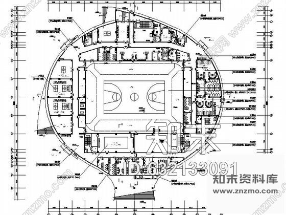 施工图重庆某圆型体育馆室内装修图含效果施工图下载【ID:632133091】