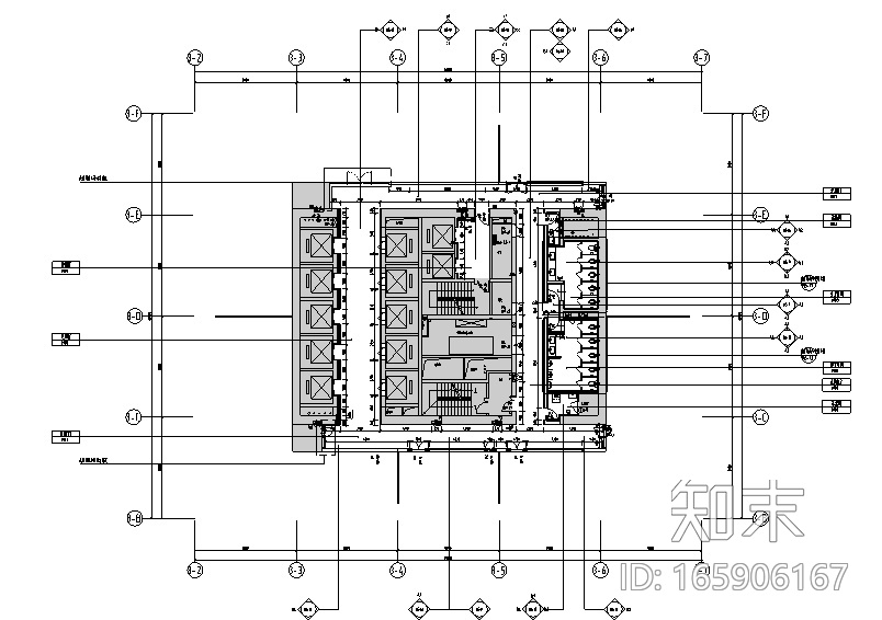 AECOM-置地广场C座大堂办公空间设计施工图（附效果图）cad施工图下载【ID:165906167】