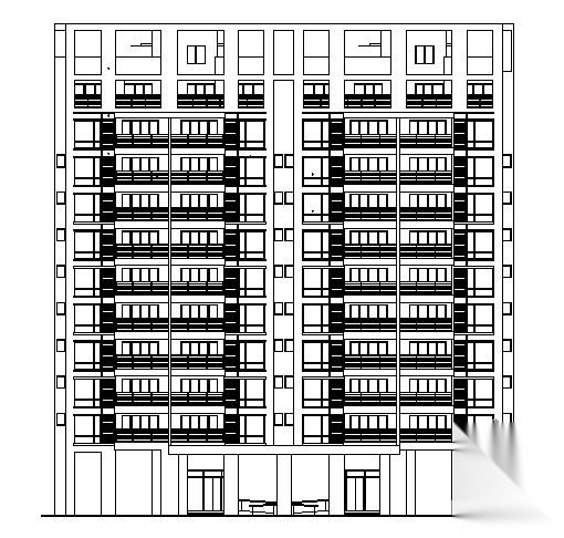 [贵州省]某高档小区十层住宅楼建筑方案图施工图下载【ID:149843121】