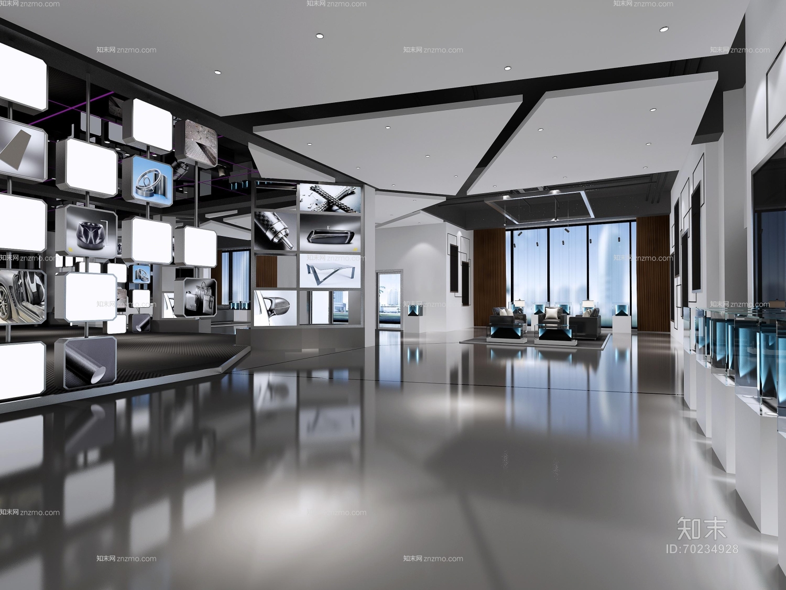 现代广告展厅3D模型下载【ID:70234928】