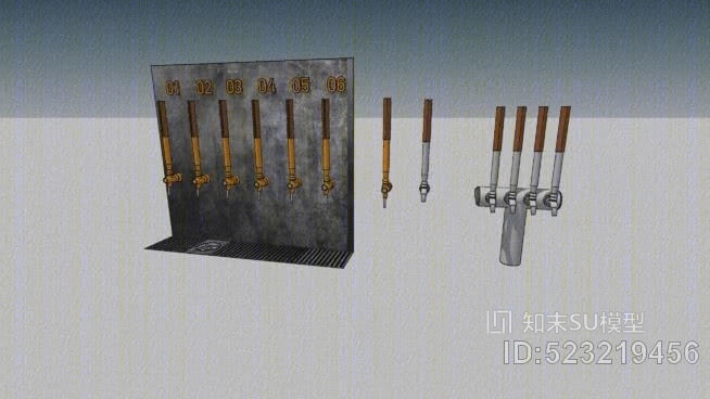 啤酒龙头和塔SU模型下载【ID:523219456】