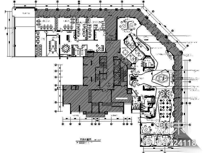 [广州]简约大气平层售楼处室内设计施工图cad施工图下载【ID:161724118】