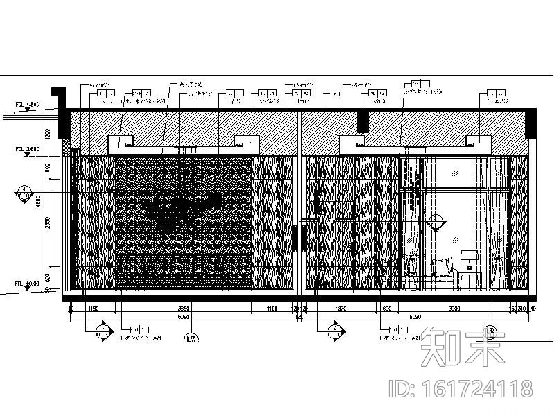 [广州]简约大气平层售楼处室内设计施工图cad施工图下载【ID:161724118】