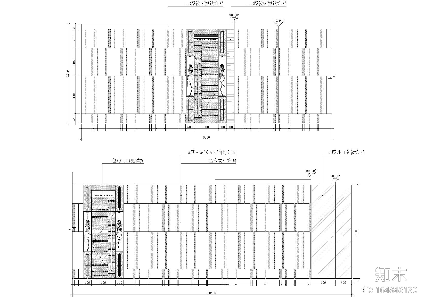 [浙江]温州宝丽金新南亚KTV会所施工图+实景cad施工图下载【ID:164846130】