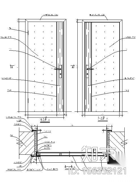 单开门施工图下载【ID:166352121】